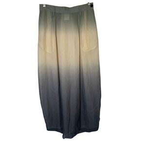 VTG 90s Giorgio Armani Skirt Small Gradient 100% Silk Midi Made in Italy Slit